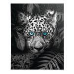 Poster Blue Eyed Leopard papier - zwart - 40 x 50 cm