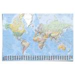 Poster World Map English papier - 61 x 91,5 cm - Blauw