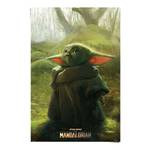 Poster Baby Yoda Grogu Papier - Grün - 61 x 91,5 cm