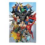 Poster DC Comics Helden papier - blauw - 61 x 91,5 cm