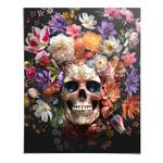 Poster Floral Skull Papier - Mehrfarbig - 40 x 50 cm