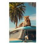 Poster Oldtimer Safari Papier - Blau - 61 x 91,5 cm