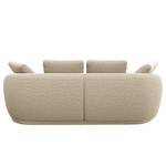 Ecksofa APELLO mit Longchair Webstoff Mava: Creme / Beige / Grau meliert - Breite: 217 cm - Longchair davorstehend links