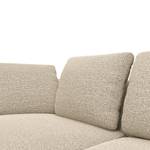 Ecksofa APELLO mit Longchair Webstoff Mava: Creme / Beige / Grau meliert - Breite: 217 cm - Longchair davorstehend links