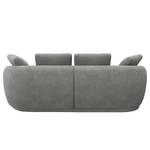 Ecksofa APELLO mit Longchair Bouclé Stoff Bony: Grau - Breite: 217 cm - Longchair davorstehend rechts