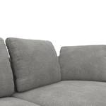 Ecksofa APELLO mit Longchair Bouclé Stoff Bony: Grau - Breite: 217 cm - Longchair davorstehend rechts