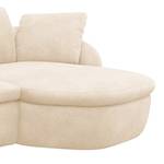 Ecksofa APELLO mit Longchair Bouclé Stoff Bony: Beige - Breite: 276 cm - Longchair davorstehend rechts