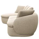 Ecksofa APELLO mit Longchair Webstoff Mava: Creme / Beige / Grau meliert - Breite: 276 cm - Longchair davorstehend links