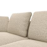 Ecksofa APELLO mit Longchair Webstoff Mava: Creme / Beige / Grau meliert - Breite: 276 cm - Longchair davorstehend links