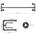 Garderobenleiste Corydon Metall - Schwarz - 1er Set