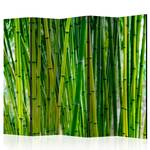 Paravent Bamboo Forest 1-seitig Vlies auf Massivholz - Grün - 225 x 172 cm