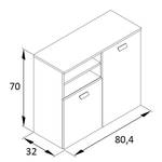 Lage kast Mona 80 cm basaltgrijs