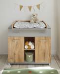 Verschoningscommode Yamino Bolton eikenhouten look/poolgrijs