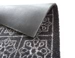 Tapis de couloir Miabella carrelage Polyamide - Noir - 66 x 110 cm