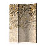 Paravent Art & Butterflies 1-seitig Vlies auf Massivholz - Braun / Beige - 135 x 172 cm