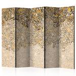 Paravento Art & Butterflies 1 lato Tessuto non tessuto su legno massello - Braun / Beige - 225 x 172 cm