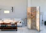 Paravent Enchanted in Marble acoustique Intissé sur bois massif - Orange - 135 x 172 cm