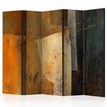 Paravent Modern Artistry Akustik Vlies auf Massivholz - Orange - 225 x 172 cm