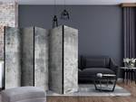 Paravento Fresh Concrete acustico Tessuto non tessuto su legno massello - Grigio - 225 x 172 cm