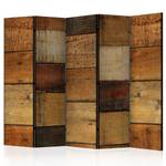 Kamerscherm Wooden Textures Acoustic vlies op massief hout - bruin - 225 x 172 cm