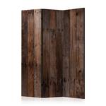 Kamerscherm Wooden Hut Acoustic vlies op massief hout - bruin - 135 x 172 cm