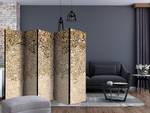 Kamerscherm Art & Butterflies Acoustic vlies op massief hout - bruin/ beige - 225 x 172 cm