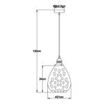 Pendelleuchte Salvy Typ C Farbglas / Eisen - 1-flammig