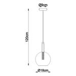 Pendelleuchte Lopusa Typ B Farbglas / Eisen - 1-flammig