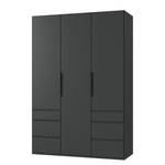 Drehtürenschrank Level36 - 216 cm Typ A Graphit - Breite: 150 cm - Ohne Spiegeltür/-en