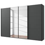 Schwebetürenschrank Level36 216 cm Typ B Graphit - Breite: 350 cm - Mit Spiegeltür/-en