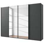 Schwebetürenschrank Level36 216 cm Typ C Graphit - Ohne - Mit Spiegeltür/-en