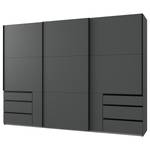 Schwebetürenschrank Level36 216 cm Typ A Graphit - Breite: 300 cm - Ohne Spiegeltür/-en