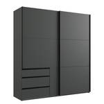 Schwebetürenschrank Level36 216 cm Typ A Graphit - Breite: 200 cm - Ohne Spiegeltür/-en