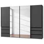 Schwebetürenschrank Level36 216 cm Typ C Graphit - 6 - Mit Spiegeltür/-en