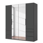 Drehtürenschrank Level36 - 236 cm Typ A Graphit - Breite: 200 cm - Mit Spiegeltür/-en