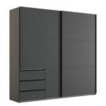 Schwebetürenschrank Level36 236 cm Typ A Graphit - Breite: 250 cm - Ohne Spiegeltür/-en