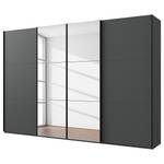 Schwebetürenschrank Level36 236 cm Typ B Graphit - Breite: 350 cm - Mit Spiegeltür/-en