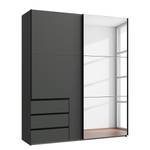 Schwebetürenschrank Level36 236 cm Typ A Graphit - Breite: 200 cm - Mit Spiegeltür/-en