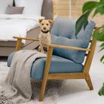 Fauteuil TIMON Geweven stof Saia: Jeansblauw