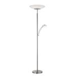 Staande lamp Alfred opaalglas - 2 lichtbronnen - Zilver