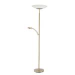 Staande lamp Alfred opaalglas - 2 lichtbronnen - Messing