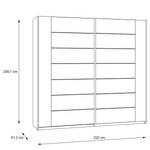 Schwebetürenschrank Sakoni Kiefer Dekor - Breite: 220 cm