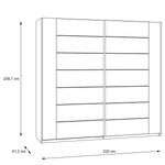 Schwebetürenschrank Sakoni Eiche Artisan Dekor - Breite: 220 cm