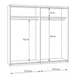 Schwebetürenschrank Sakoni Eiche Artisan Dekor - Breite: 220 cm