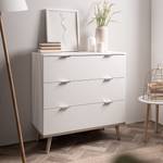 Kast Gealla met lades wit/Sonoma eikenhouten look - Breedte: 80 cm