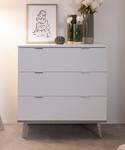 Commode Gealla avec tiroirs Blanc / Imitation chêne Sonoma - Largeur : 80 cm