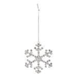 Schneeflocke HANG ON Glas / Eisen - Silber