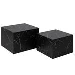 Tables basses Sukatari - Lot de 2 carrée Imitation marbre noir