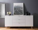 Enfilade Gealla 180 cm Blanc / Imitation chêne Sonoma