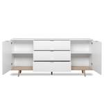 Sideboard Gealla 180 cm Weiß / Eiche Sonoma Dekor